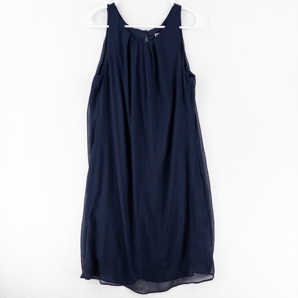 Robbie Bee Dress Size 6 Navy Blue Tank Sleeveless Midi Sundress Comfort Whimsy - Picture 1 of 10